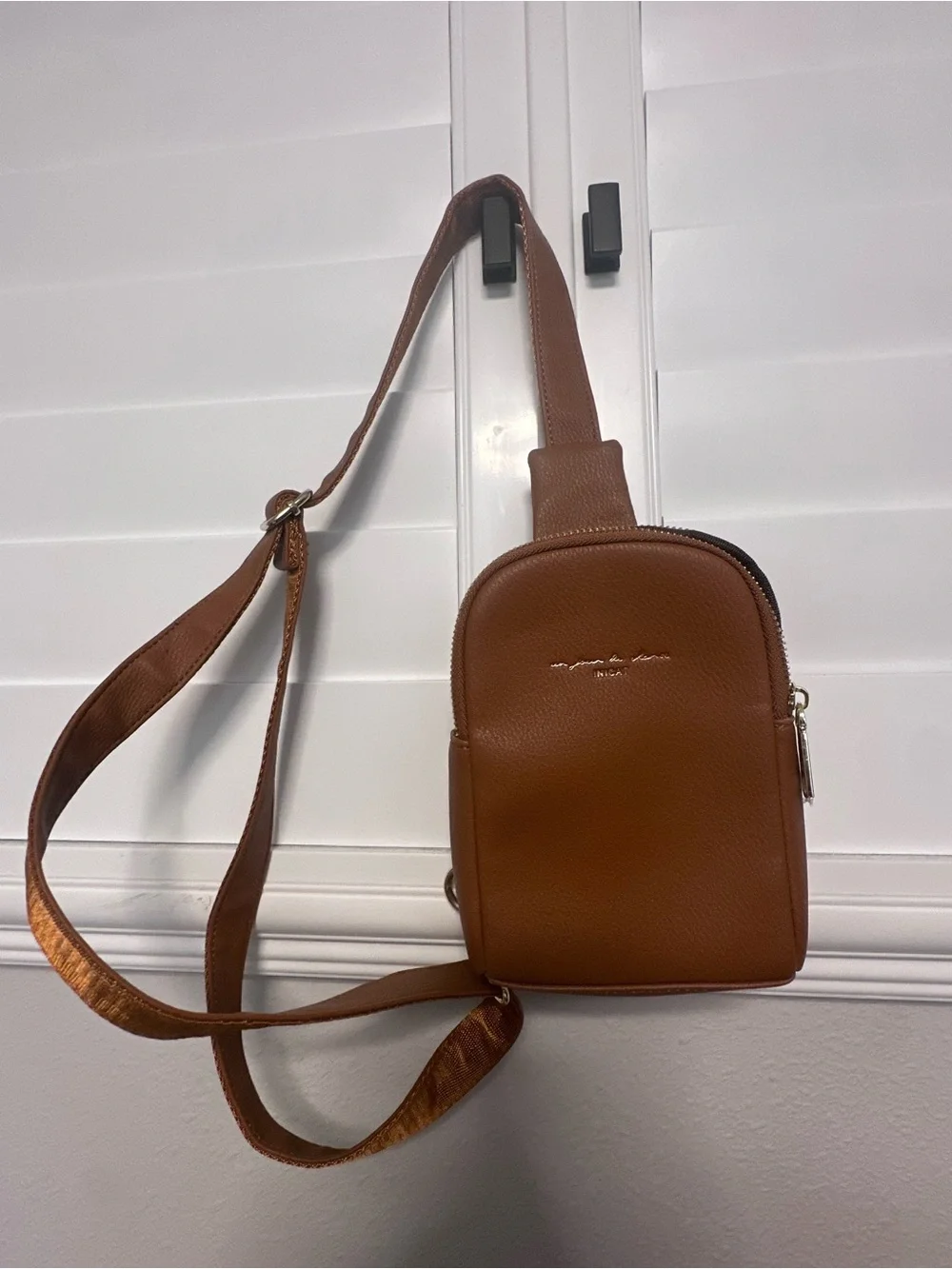 INCAT Un Jour de Karo Brown Faux Sling Bag Crossbody